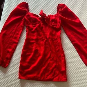 sweet sayings red mini dress